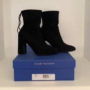 Stuart Weitzman black suede booties